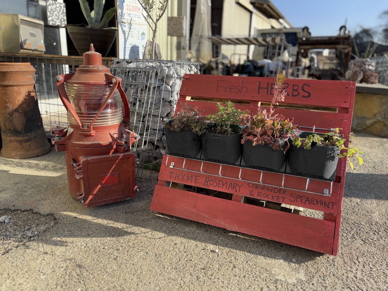 ガビオンウォールポット